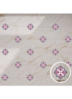 KREEPO KREEPO FloorTiles Vinyl Sticker Floral Botanical Design SelfAdhesive Waterproof for HomeKitchenLiving RoomOffice Set of 20 Multicolour Size 11CM X 11CM_Kr10  - Image 2