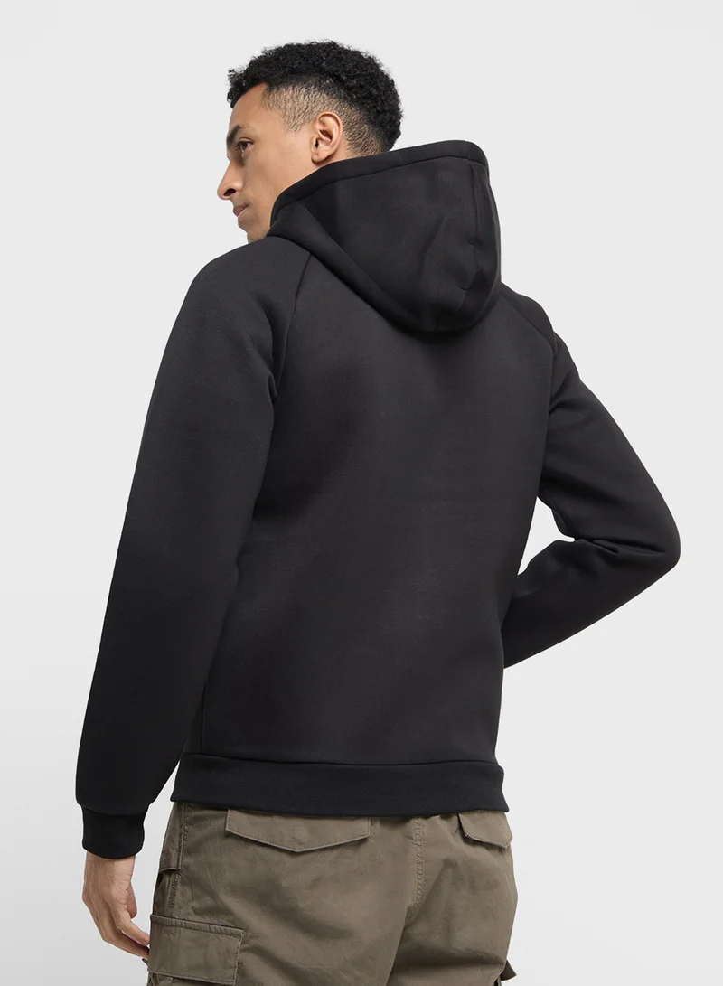 اونلي اند سانز Bobbey Zip Through Pocket Detail Drawstring Hoodie