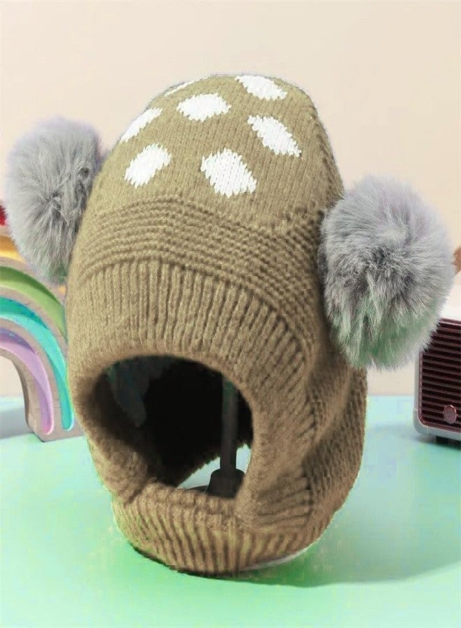 قبعة شتوية للأطفال الصغار من ريتشمن، قبعة مبطنة بالفرو مع غطاء للأذنين للأطفال (من 3 أشهر إلى 4 سنوات) (بني C) - Image 3