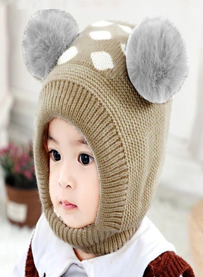 قبعة شتوية للأطفال الصغار من ريتشمن، قبعة مبطنة بالفرو مع غطاء للأذنين للأطفال (من 3 أشهر إلى 4 سنوات) (بني C) - Image 5