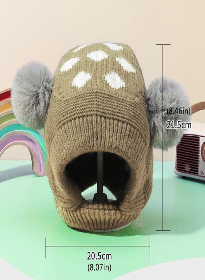 قبعة شتوية للأطفال الصغار من ريتشمن، قبعة مبطنة بالفرو مع غطاء للأذنين للأطفال (من 3 أشهر إلى 4 سنوات) (بني C) - Image 4