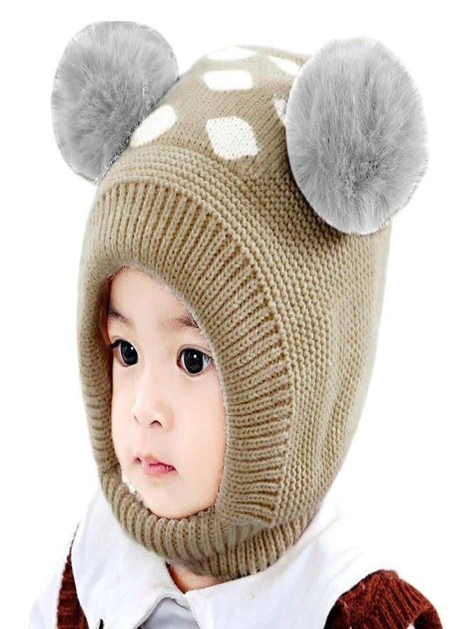 قبعة شتوية للأطفال الصغار من ريتشمن، قبعة مبطنة بالفرو مع غطاء للأذنين للأطفال (من 3 أشهر إلى 4 سنوات) (بني C) - Image 2