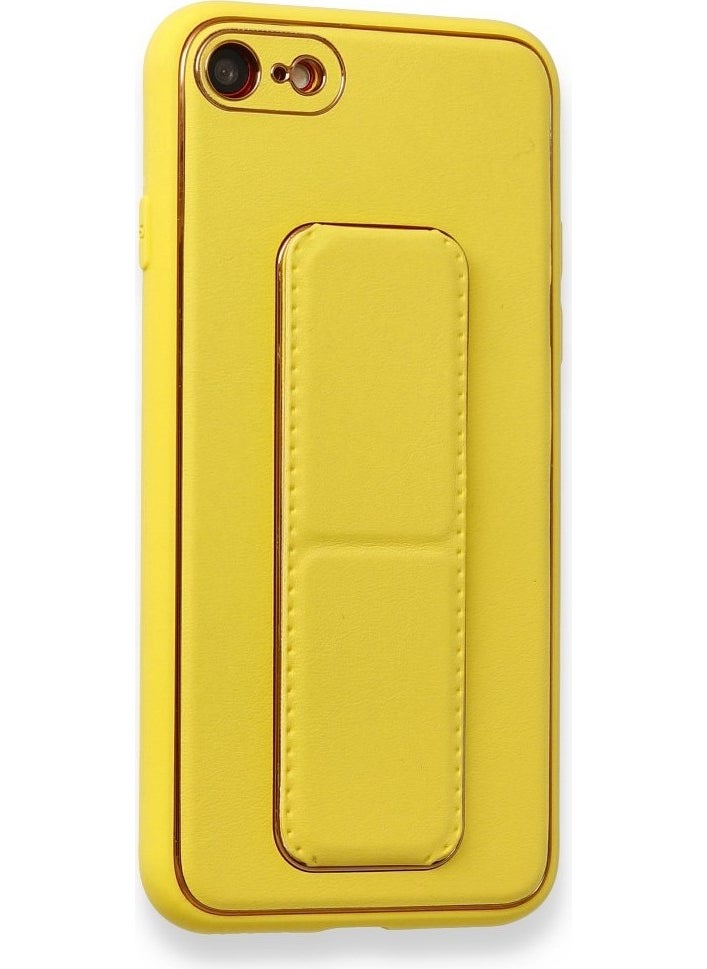 FUJİMAX - FUJIMAX Apple iPhone 8 Case Horizontal and Vertical Stand Camera Lens Protection Leather Coco Stand Cover - Image 1