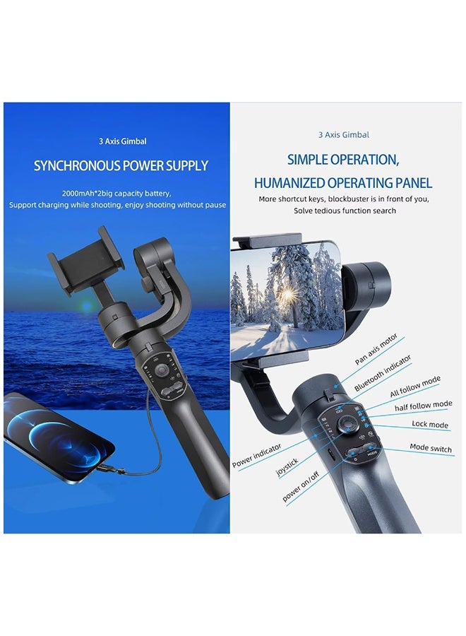 Arabest Gimbal Stabilizer For Smartphones iPhone Stabilizer For Video Recording With Face Tracking F10 Pro 3-Axis Gimbal For Android & iPhone Multimode Foldable Gimbal For Vlog Recording And Travel Shoot - Image 5