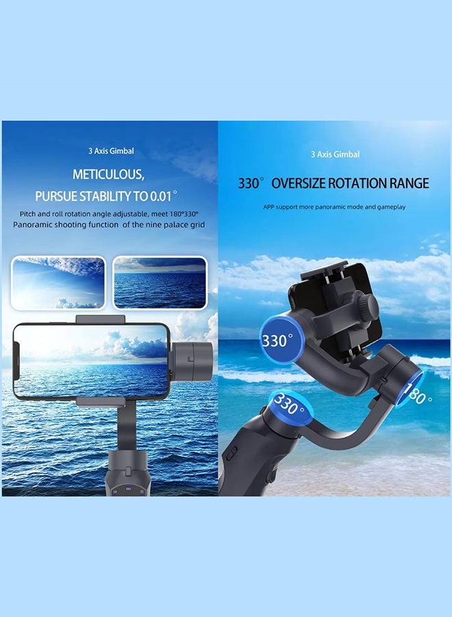 Arabest Gimbal Stabilizer For Smartphones iPhone Stabilizer For Video Recording With Face Tracking F10 Pro 3-Axis Gimbal For Android & iPhone Multimode Foldable Gimbal For Vlog Recording And Travel Shoot - Image 4