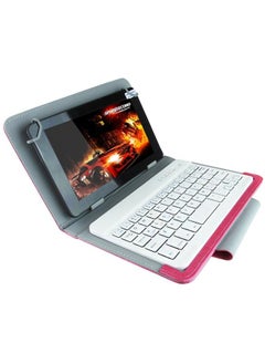 Universal Bluetooth Keyboard with Leather Tablet Case and Holder Ainol PiPO Ramos 9.7 inch 10.1 inch Tablet PC Magenta