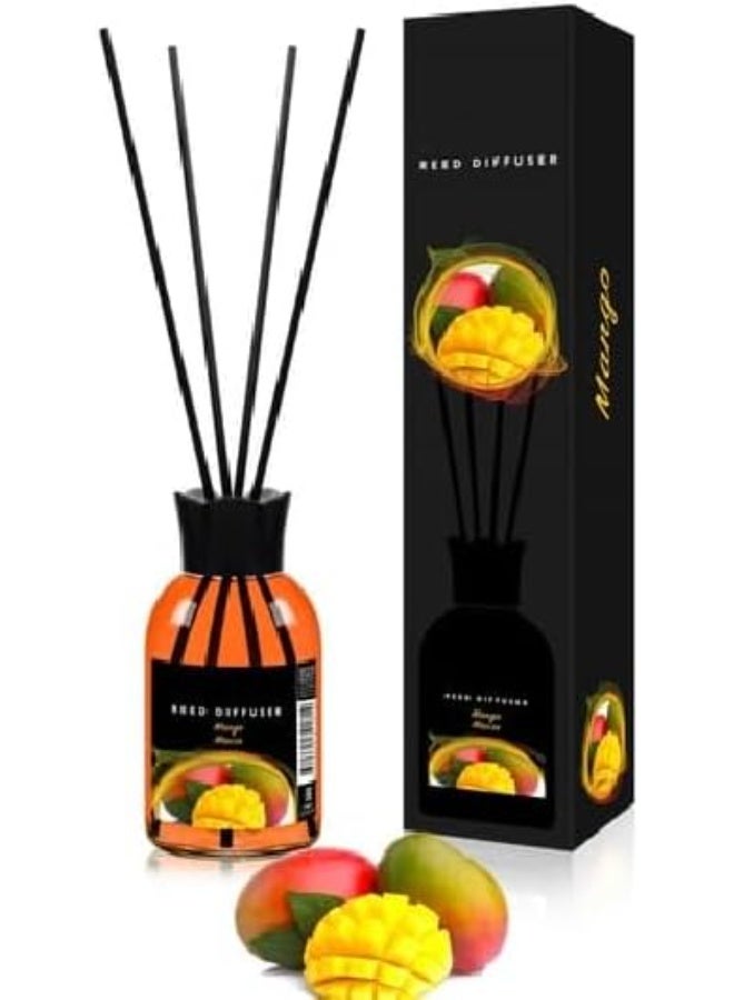 Reed Diffuser, Refreshing Air, 1 Pack, Oil Diffuser & Reed Sticks, Home & Office Decor, Fragrance Gift (Mango)