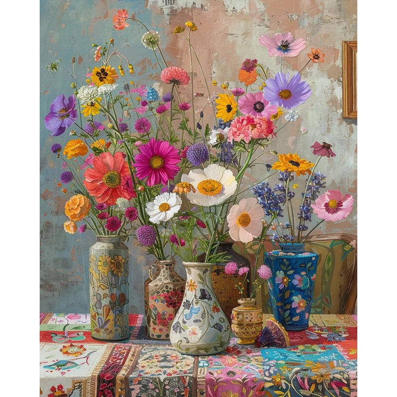PRASIO Paint by Numbers Kit for Adults Beginner, Flowers Adult Paint by Number Kits on Canvas, DIY Acrylic Watercolor Oil Paint by Number for Adults for Home Decor Gift 16x20 Inch - Image 1