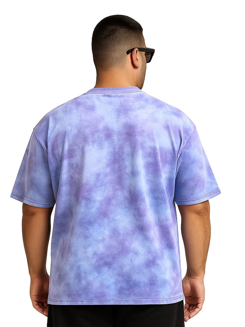 Veirdo® 100% Pure Cotton Round Neck Plus Size Cool & Cozy Tie & Dye Round Half Sleeve T-Shirt for Men (PS_VD_TD_LC_5XL) - Image 2