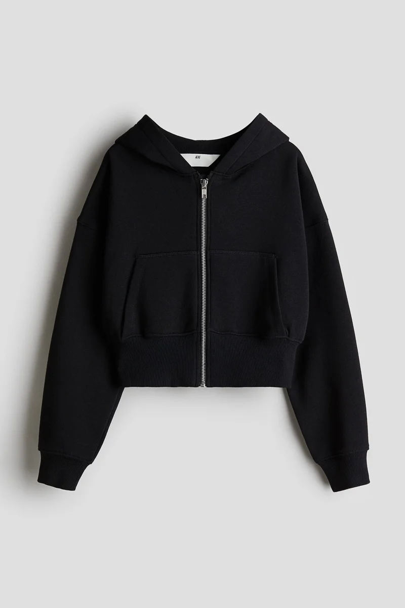 H&M Cropped zip-through hoodie