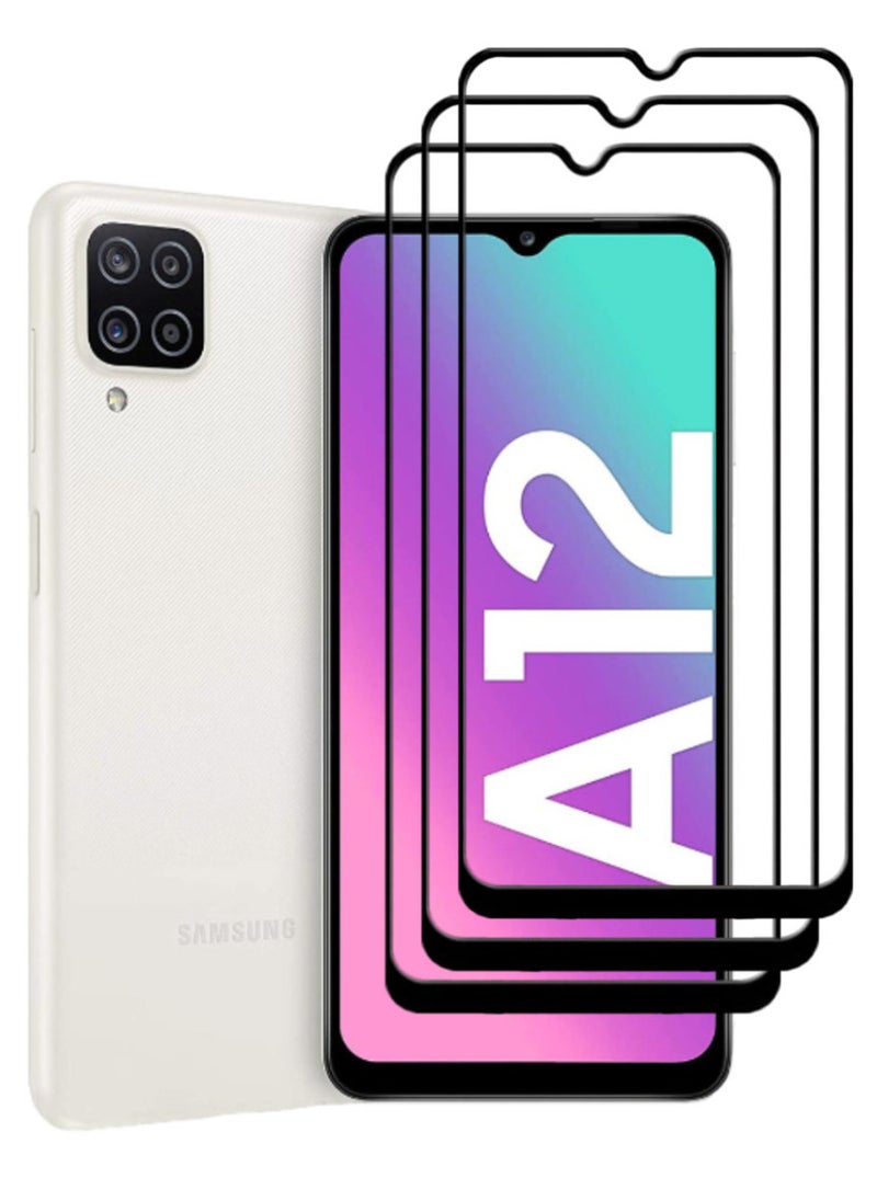 أكاليكس 3 قطع، حماية شاشة، لهاتف سامسونج جالاكسي A12، جودة ممتازة. - Image 1