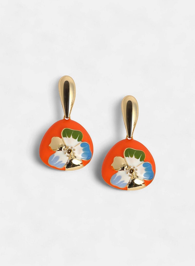 SOHI Contemporary Shaped Hana Artificial Drop Earring Jewellery - Image 1