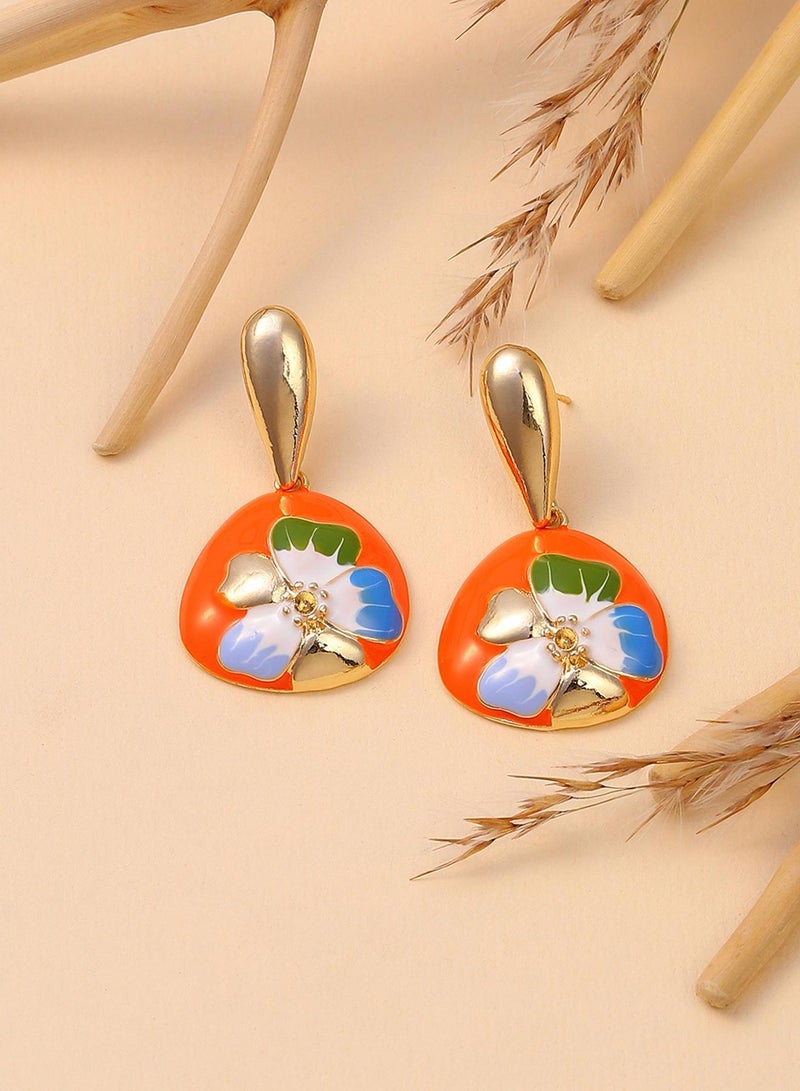 SOHI Contemporary Shaped Hana Artificial Drop Earring Jewellery - Image 4