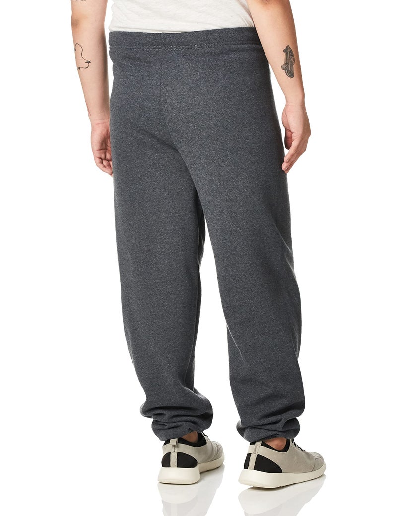Jerzees Men's Fleece Sweatpants, Black Heather, Small - Image 3