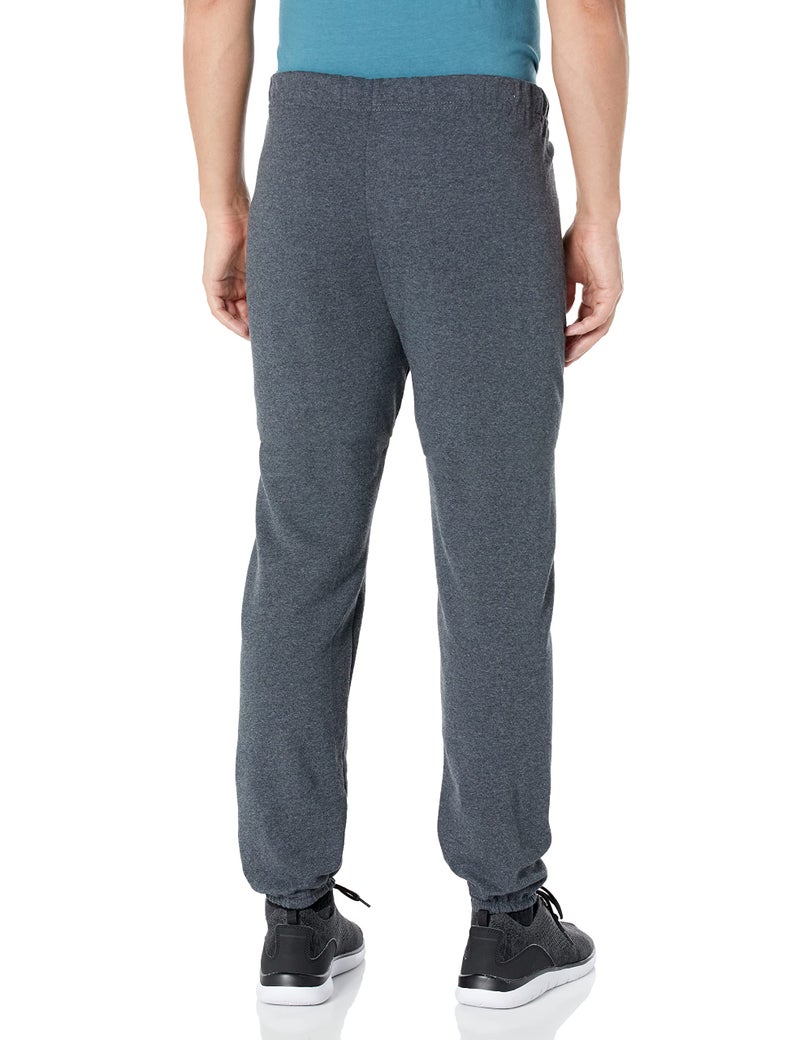 Jerzees Men's Fleece Sweatpants, Black Heather, Small - Image 2