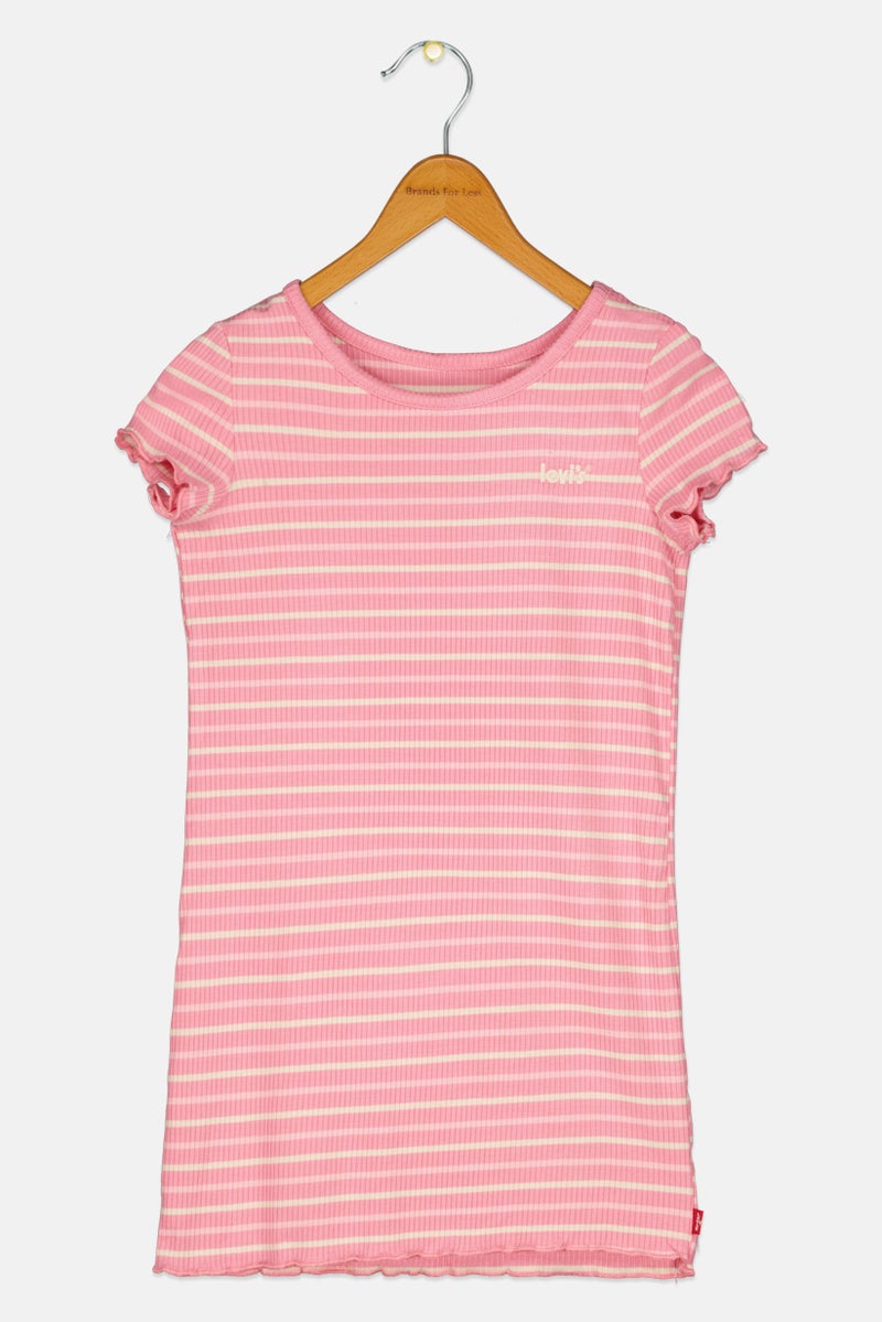 Levi's Kids Girl Stripe Short Sleeve Dress, Multicolor - Image 3