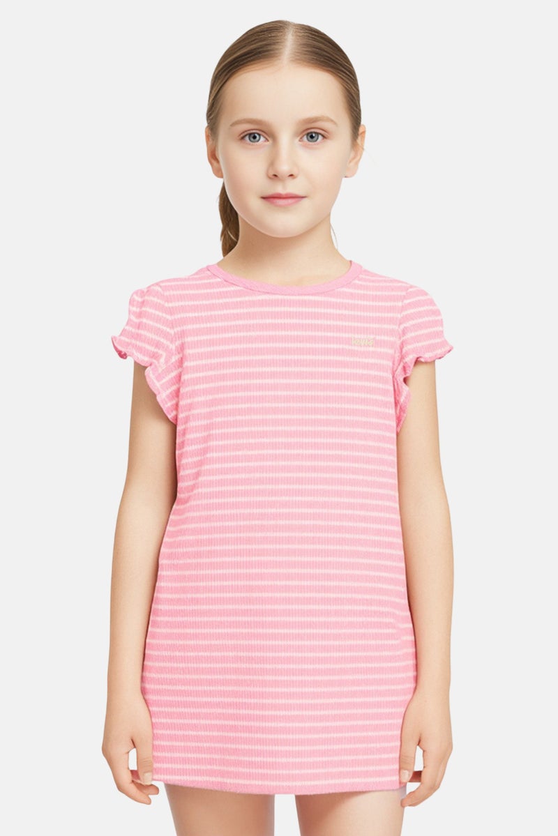 Levi's Kids Girl Stripe Short Sleeve Dress, Multicolor - Image 1