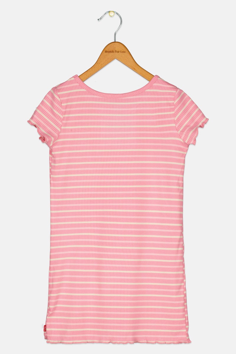 Levi's Kids Girl Stripe Short Sleeve Dress, Multicolor - Image 2