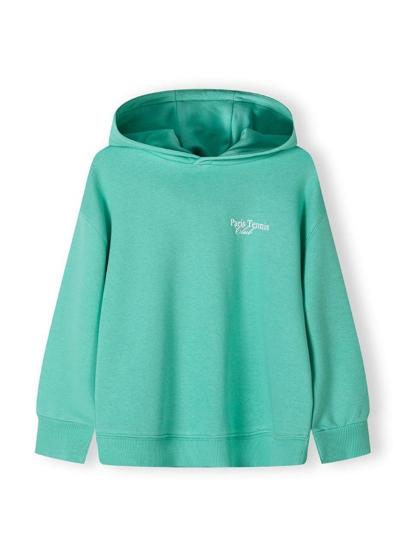MINOTI Kids Girls Hoodie and Shorts Set with Print and Rib Trim - Image 4