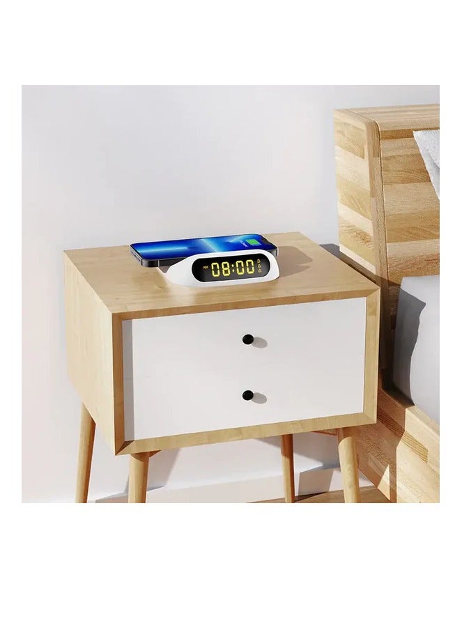 Recci Clock Wireless Charging RCW-22: 15W Fast Wireless Charger & Digital Clock with Alarm - Image 4