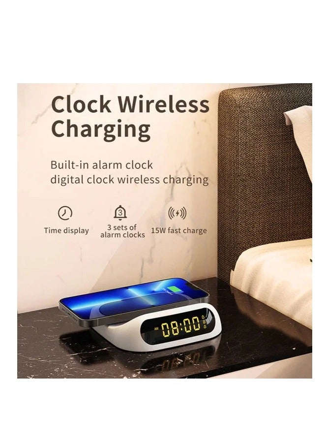 Recci Clock Wireless Charging RCW-22: 15W Fast Wireless Charger & Digital Clock with Alarm - Image 5