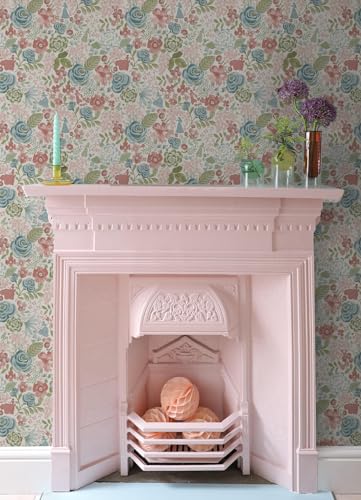 RoomMates Disney Princess Blush Watercolor Floral Peel and Stick Wallpaper by RoomMates RMK12794PLW - Image 3
