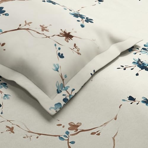 Haus & Kinder Bed Sheet Double Bed, 186 TC Queen Size Bedsheet Cotton with 2 Pillow Covers, Double Bed Bedsheet (90x100 Inches) - Floral Grace Pink - Image 3