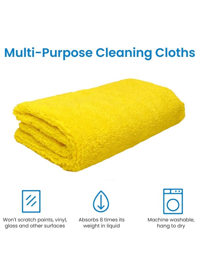 AGC Microfiber Auto Drying Towel High Absorbent Lint Free Cleaning Cloth Scratch Free Soft Thick Microfiber Towel for Car, Bike, Glass, Kitchen, Bathroom, Office Reusable Machine Washable Multi Purpose Cleaning Cloth - Image 2