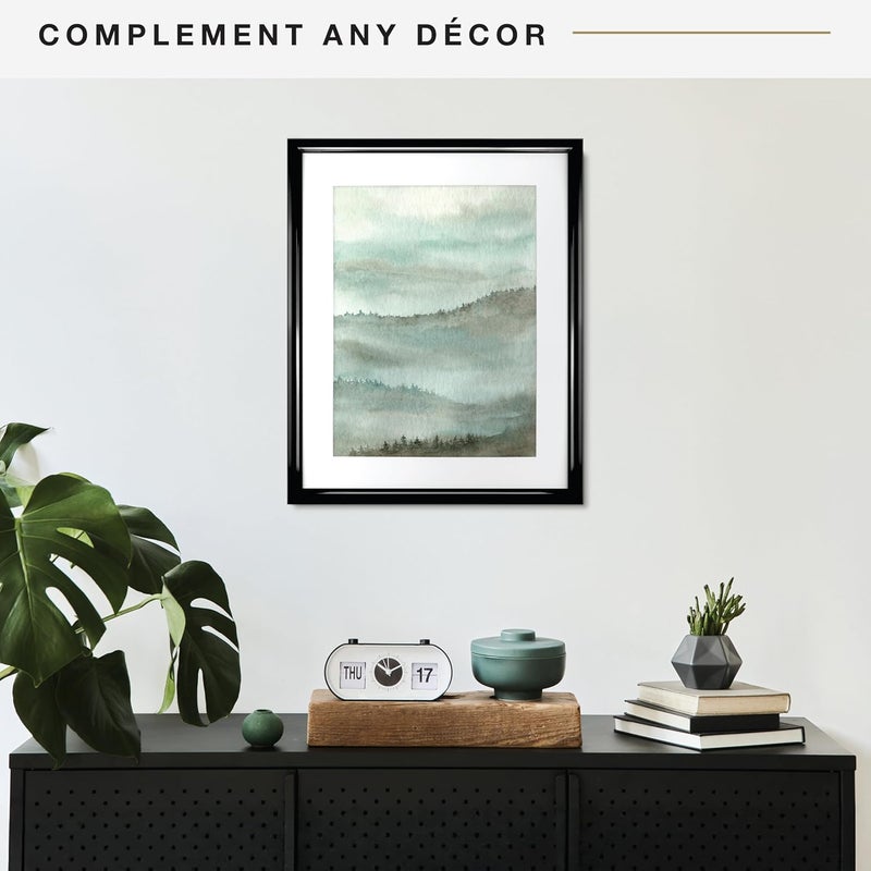 MCS Trendsetter 16x20 Poster Frame, Display Pictures 12x16 With Mat or 16x20 Without Mat, Vertical & Horizontal Wall Hanging Large Picture Frame for Photos & Posters, Black (1-Pack) - Image 3