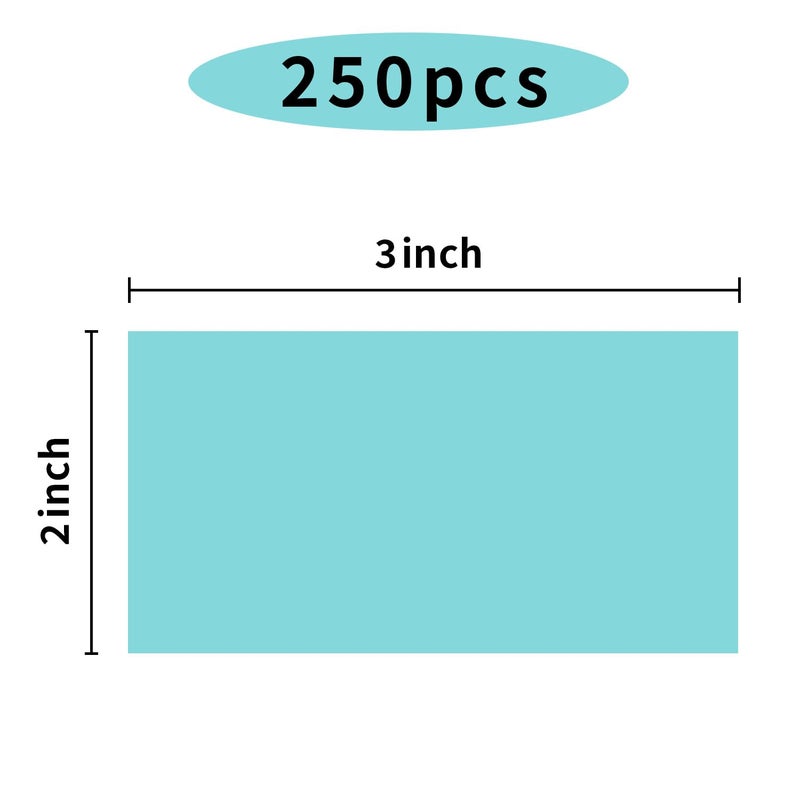 STARLIBOO Colored Labels Stickers 3 x 2 Inch, Removable Rectangle Moving Labels Stickers, 250Pcs Garage Sale Price Stickers, Adhesive Moving Labels for Boxes(Lake Blue) - Image 2