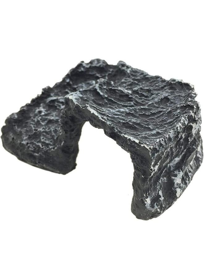 منحدر استلقاء السلاحف من جلد الزواحف، منصة سلحفاة من الراتنج، زينة طبيعية مائية لحوض السمك - Image 3