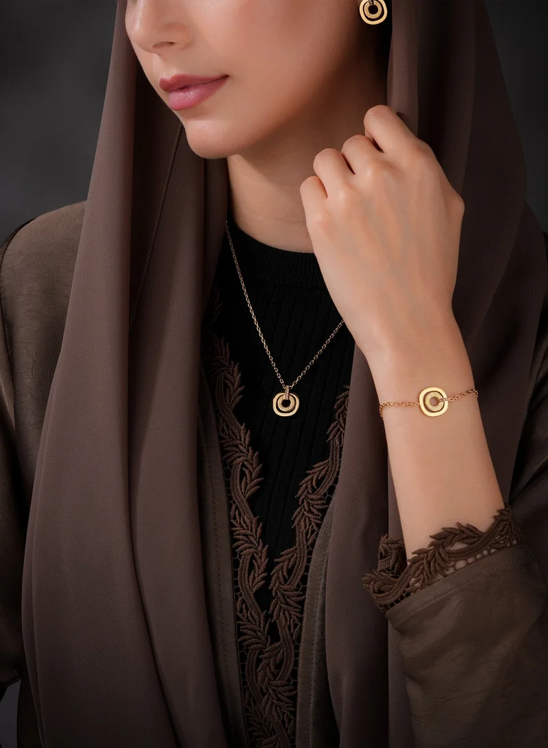 غاي لاروش Kim Gold Plated Pendant Necklace for Women
