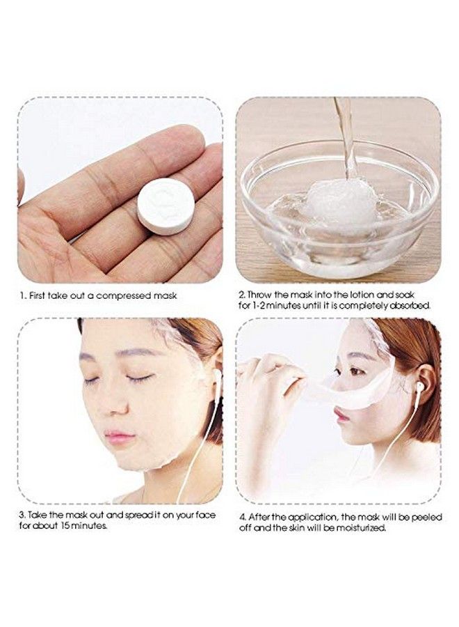 AmigozZ Compressed Facial Face Mask Tablets Diy Facial Paper Spa Skin Care Pack Of 50 Pcs  - Image 5