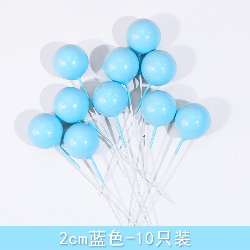 Internet Celebrated Girl Birthday Cake Decoration Ice Queen Elsa Princess Decoration Digital Birthday Light Plug-in 2cm blue 10 pack