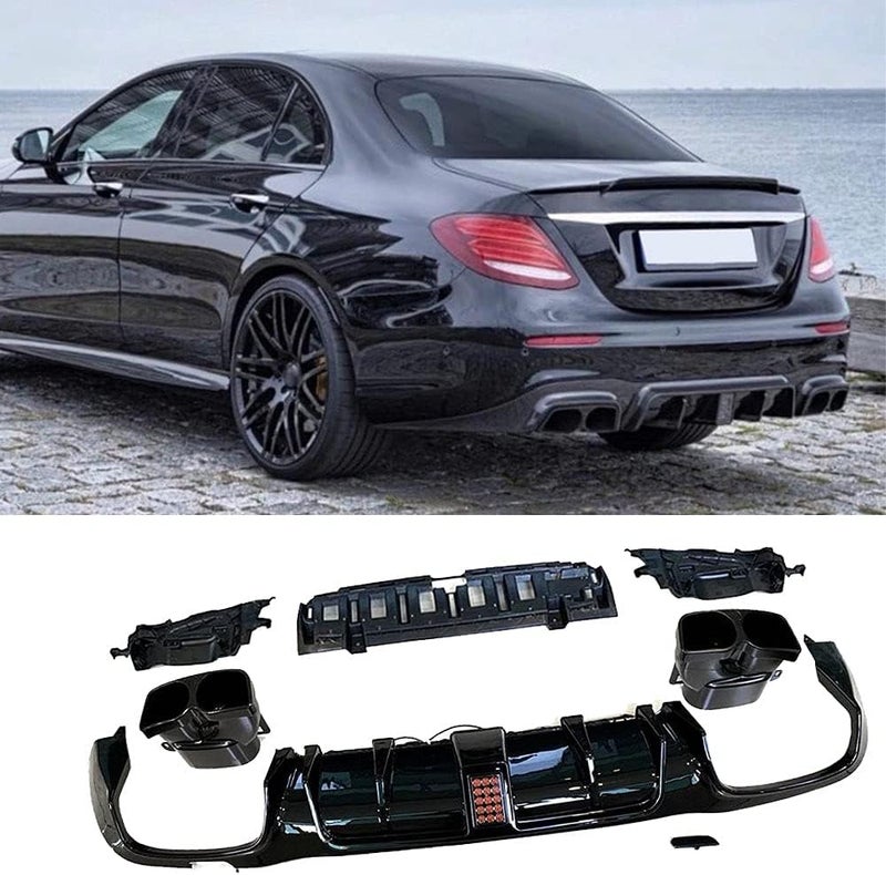 DEMULAX Car Rear Bumper Diffuser Lip Spoiler for Mercedes-Benz E Class W213 - Image 5