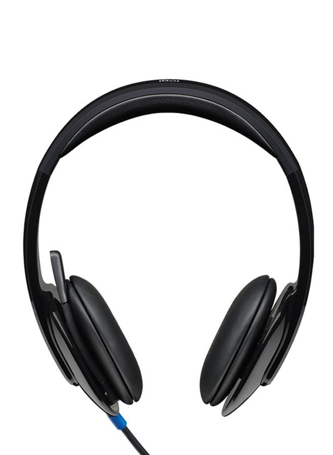 Logitech H540 Wired Headset, Stereo Headphone With Noise-Cancelling Microphone, USB, On-Ear Controls, Mute Indicator Light, PC/Mac/Laptop 1.8meter Black - Image 3