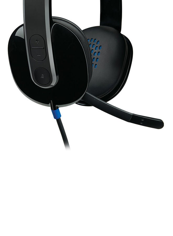 Logitech H540 Wired Headset, Stereo Headphone With Noise-Cancelling Microphone, USB, On-Ear Controls, Mute Indicator Light, PC/Mac/Laptop 1.8meter Black - Image 5