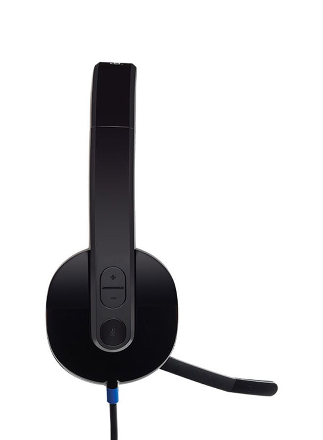 Logitech H540 Wired Headset, Stereo Headphone With Noise-Cancelling Microphone, USB, On-Ear Controls, Mute Indicator Light, PC/Mac/Laptop 1.8meter Black - Image 4