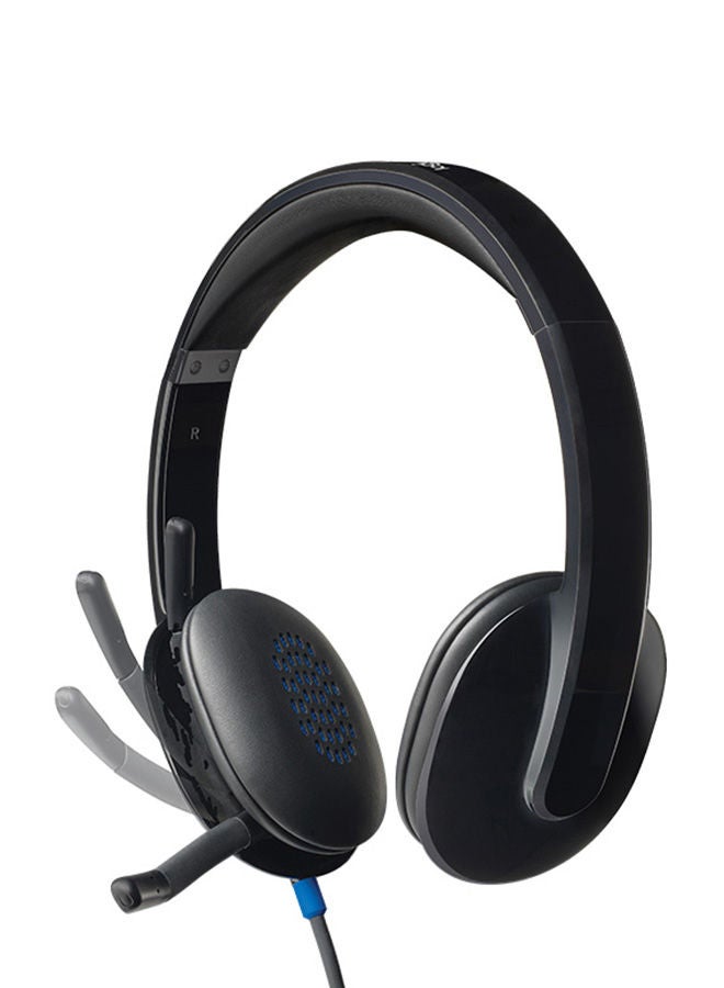 Logitech H540 Wired Headset, Stereo Headphone With Noise-Cancelling Microphone, USB, On-Ear Controls, Mute Indicator Light, PC/Mac/Laptop 1.8meter Black - Image 2