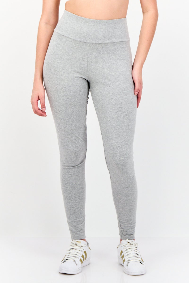 adidas Originals Women Sportswear Fit Brand Logo Training Leggings, Grey  - Image 1