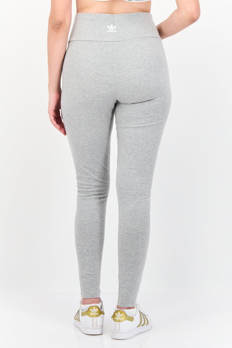 adidas Originals Women Sportswear Fit Brand Logo Training Leggings, Grey  - Image 3
