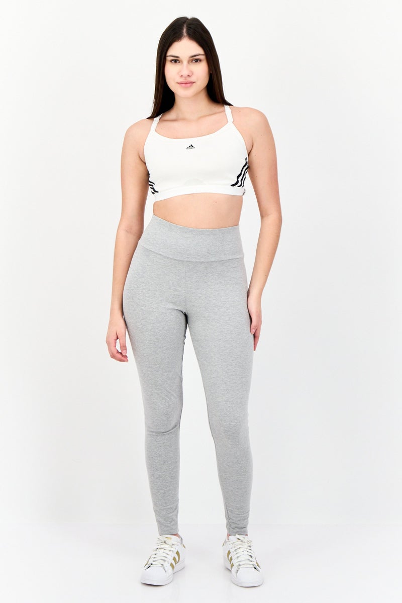adidas Originals Women Sportswear Fit Brand Logo Training Leggings, Grey  - Image 4