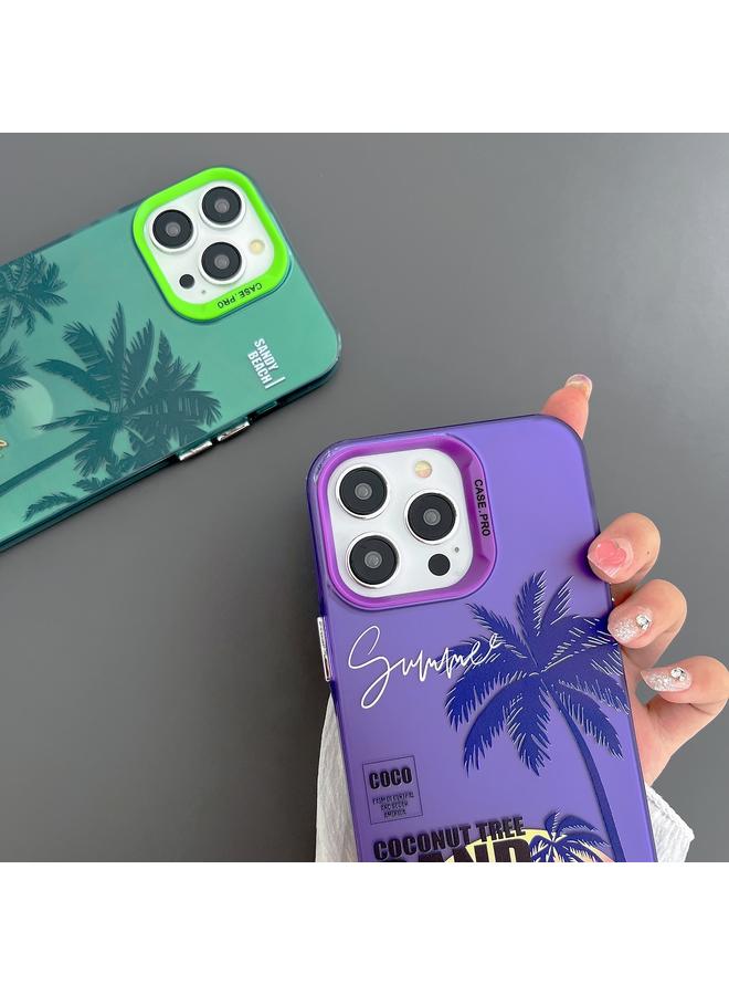 S-TOP Case For iPhone 13 Pro Creative Oil Painting Colorful Sunset Scenery TPU + PC Shockproof Phone Case - Image 5