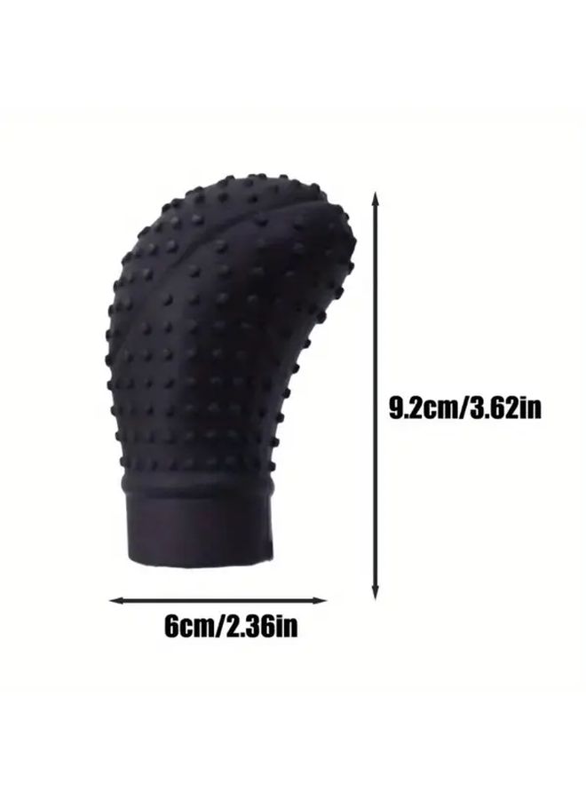 LED Car Shift Knob And Handbrake Cover Set Black Universal Fit For Manual Automatic Cars Sweat Proof Scratch Resistant - Image 2