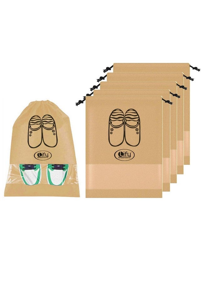 Lify Lify Fabric Shoe Bags (Set of 6) (Beige) - Image 1