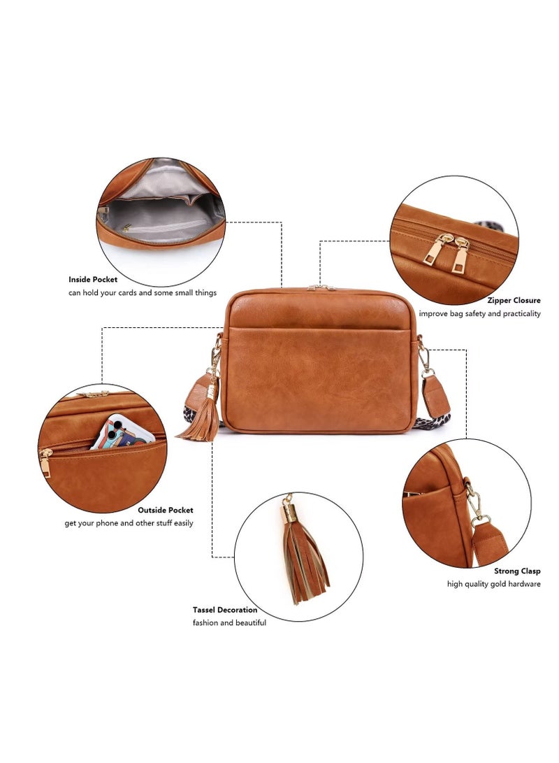 Excefore Crossbody Bags, Thick Strap Cross-body Bags, handbag for women Vegan Leather, Leather Crossbody Bag Suitable for going out shopping, ladies and girls - Image 3