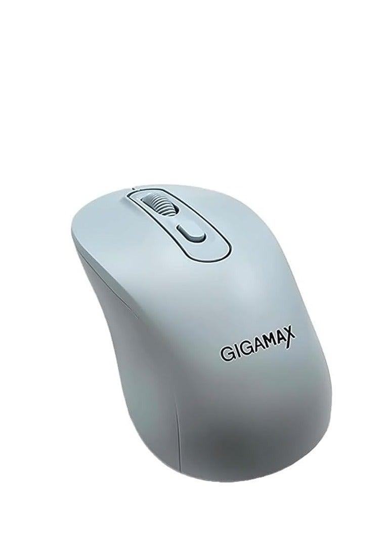 Gigamax G-1500 USB Mouse - Rechargeable Bluetooth Wireless Mouse (Bluetooth 5.2 & USB Receiver), for Laptop/Desktop/Tablet (White)