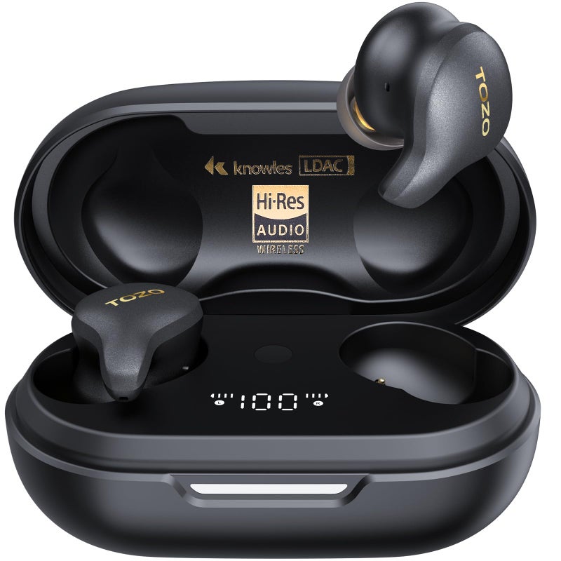 TOZO سماعات أذن لاسلكية TOZO Golden X1 مع سائق توازن و سائق ديناميكي هجين، سماعات بلوتوث OrigX Pro، LDAC وصوت عالي الدقة لاسلكي، إلغاء الضوضاء النشط والبيئي - Image 1