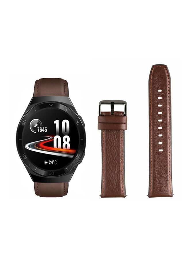 NIBEMINENT Replacement Band For Huawei Watch GT 2e - 46mm Dark Brown - Image 2