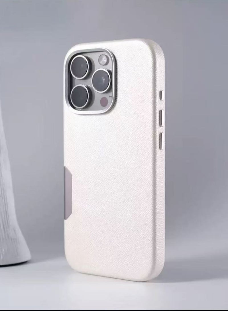 YANCI iPhone 16 Pro Leather Case, Business Luxury Classic PU Leather Elegant Designer Men Cover Soft Non-Slip Grip Phone Cases for iPhone 16 Pro - Image 1